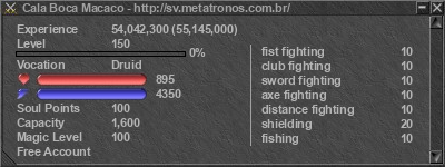 Signature for player Cala Boca Macaco