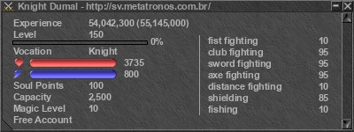 Signature for player Knight Dumal