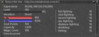 Signature for player Teteco Na Voz